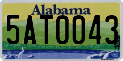 AL license plate 5AT0043