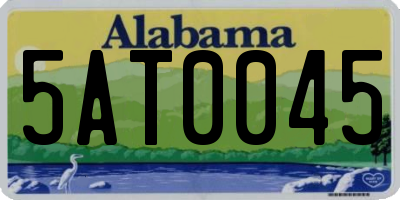 AL license plate 5AT0045