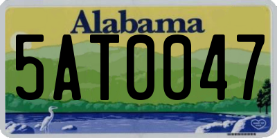 AL license plate 5AT0047
