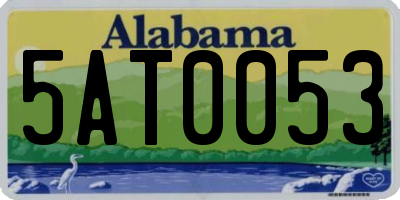 AL license plate 5AT0053