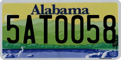 AL license plate 5AT0058