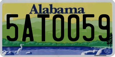 AL license plate 5AT0059