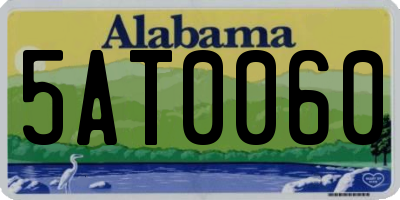AL license plate 5AT0060