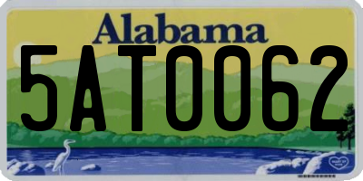 AL license plate 5AT0062