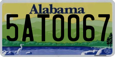 AL license plate 5AT0067