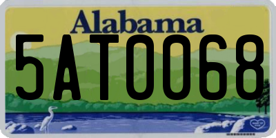 AL license plate 5AT0068