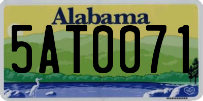 AL license plate 5AT0071