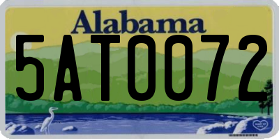 AL license plate 5AT0072