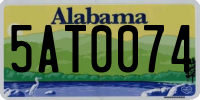 AL license plate 5AT0074