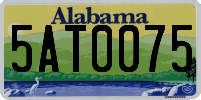 AL license plate 5AT0075
