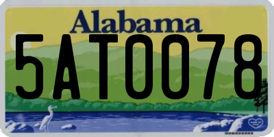 AL license plate 5AT0078