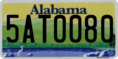 AL license plate 5AT0080