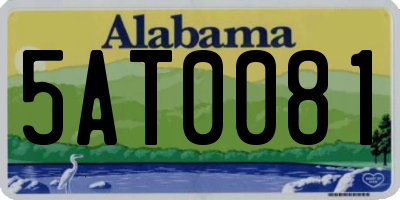 AL license plate 5AT0081