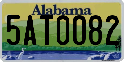 AL license plate 5AT0082