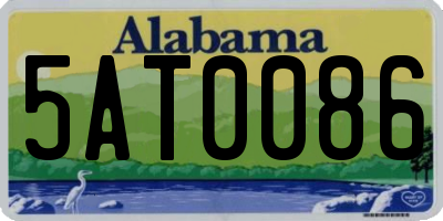 AL license plate 5AT0086