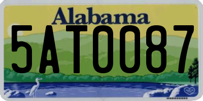 AL license plate 5AT0087