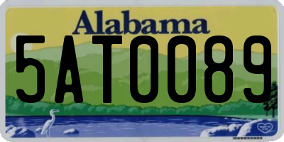 AL license plate 5AT0089