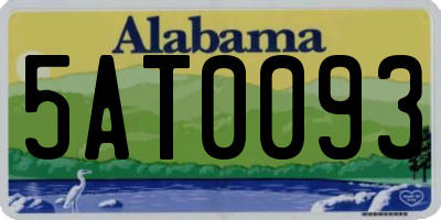 AL license plate 5AT0093