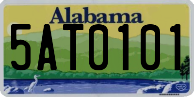AL license plate 5AT0101
