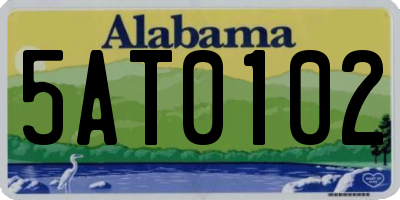 AL license plate 5AT0102
