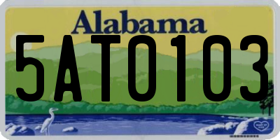 AL license plate 5AT0103