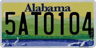 AL license plate 5AT0104