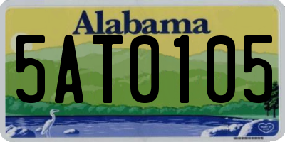 AL license plate 5AT0105