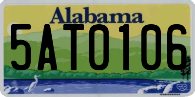 AL license plate 5AT0106