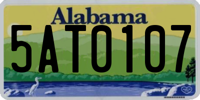 AL license plate 5AT0107