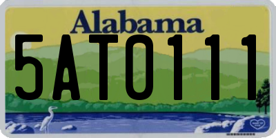 AL license plate 5AT0111