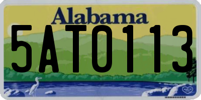 AL license plate 5AT0113
