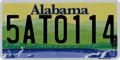 AL license plate 5AT0114