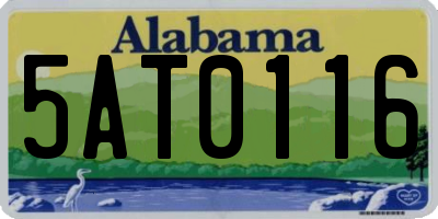 AL license plate 5AT0116