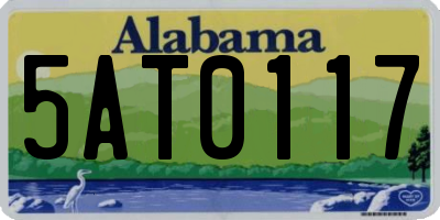 AL license plate 5AT0117