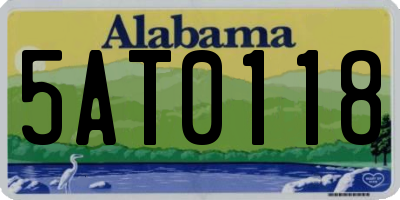 AL license plate 5AT0118