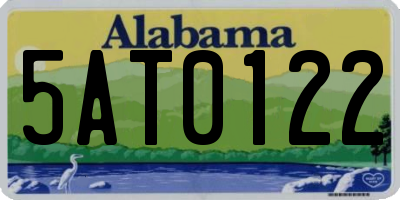 AL license plate 5AT0122