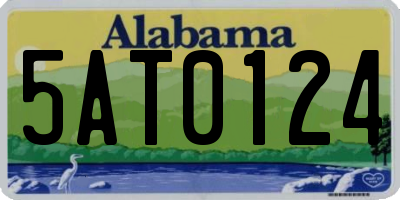 AL license plate 5AT0124