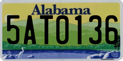 AL license plate 5AT0136