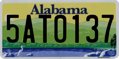 AL license plate 5AT0137