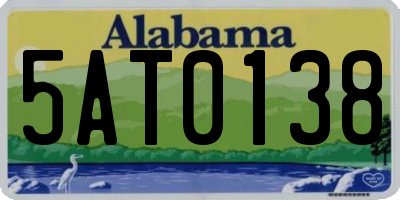 AL license plate 5AT0138