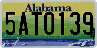 AL license plate 5AT0139