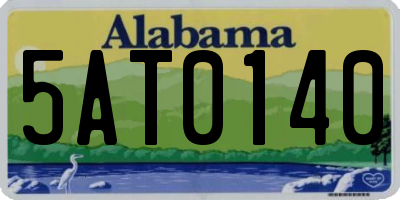 AL license plate 5AT0140