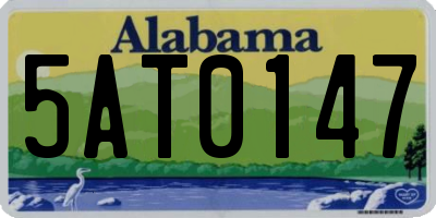 AL license plate 5AT0147