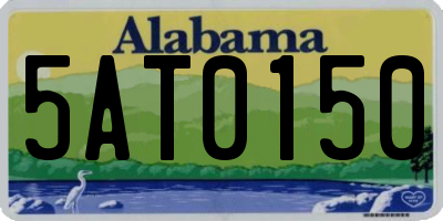 AL license plate 5AT0150