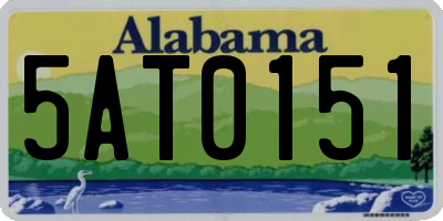 AL license plate 5AT0151