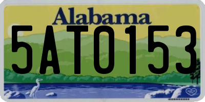 AL license plate 5AT0153