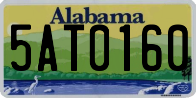 AL license plate 5AT0160