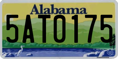 AL license plate 5AT0175