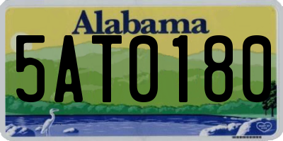 AL license plate 5AT0180