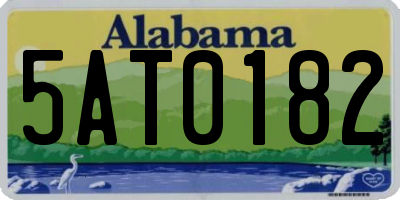 AL license plate 5AT0182